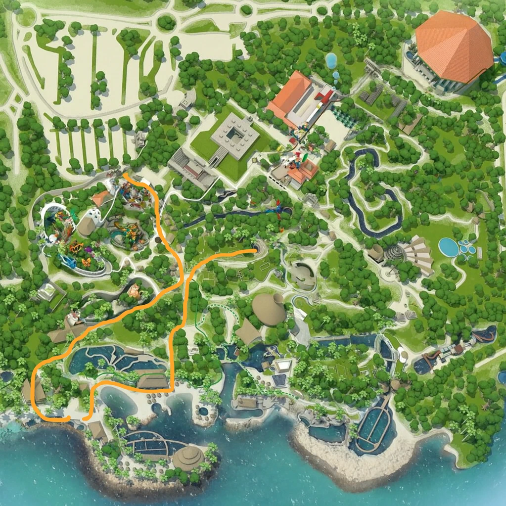 Mapa del recorrido del evento con la ruta marcada en amarillo